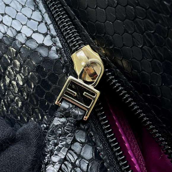 FENDI Python Tote Bag Black - Picture 8 of 13